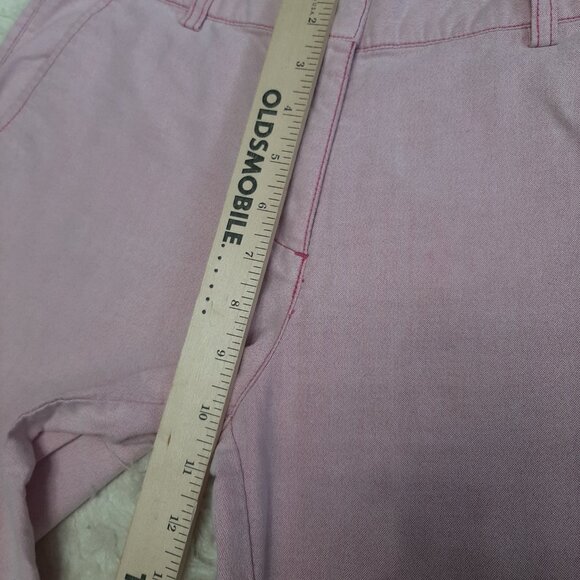 Adidas Women's Pink Stretch Cropped Bermuda Shorts Size 4 - Picture 5 of 8